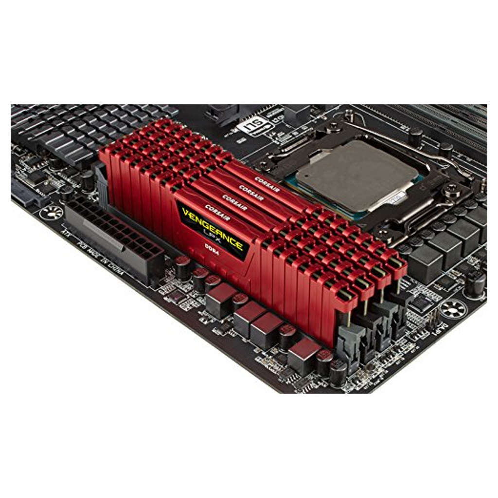 Corsair VENGEANCE Red LPX 8GB RAM 2400MHz C14 Memory Kit DDR4