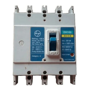 L&T MCCB Four-Pole 63 A–100 A DH100