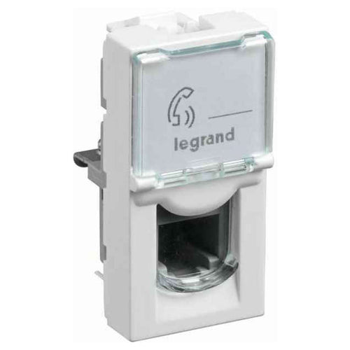 Legrand Myrius RJ-11 Telephone Socket With Transparent Shutter 1 M  6730 52