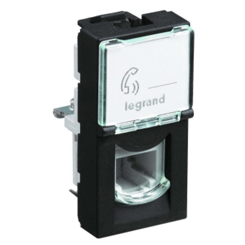 Legrand Myrius RJ-11 Telephone Socket With Transparent Shutter 1 M 6731 52