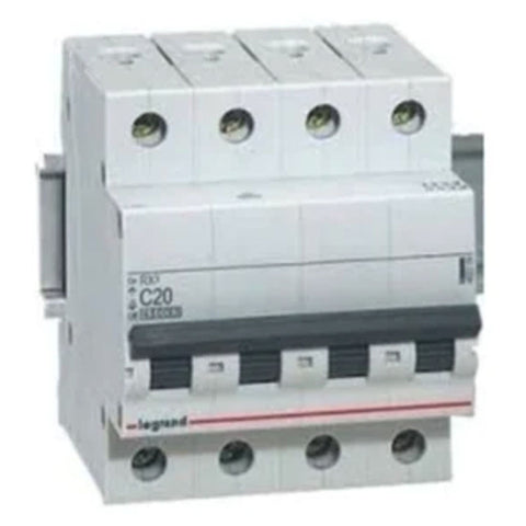 Legrand DX3 MCBs Four Pole 400 V 80 A - 125 A