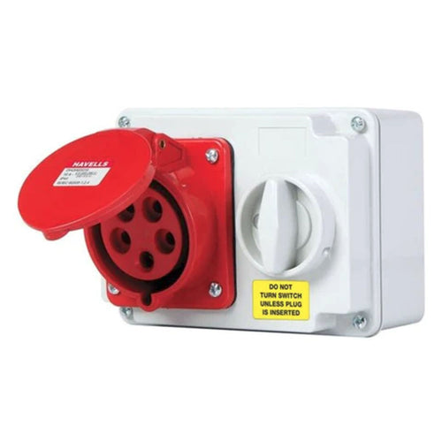 Havells 32A Industrial Interlocking Socket DHQIA65032