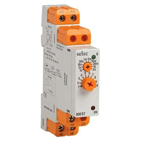 Selec Analog Timer 17.5mm Din Rail 600ST
