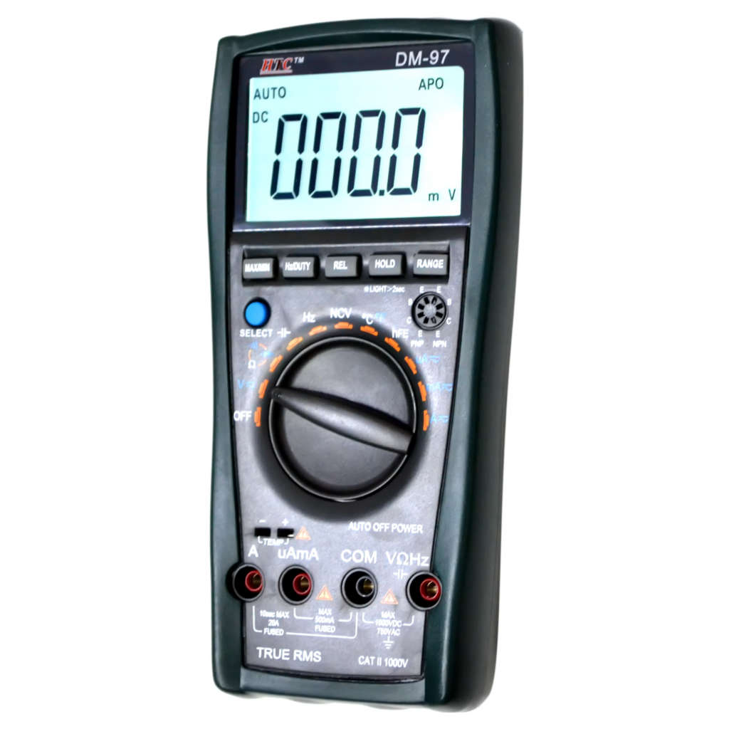 HTC Digital Multimeter With Temp/TRms DM – 97