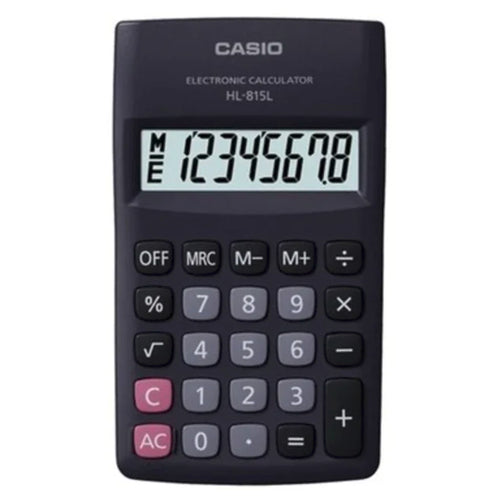 Casio 8 Digits Portable Basic Calculator HL-815L-BK