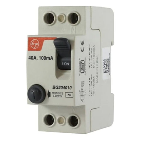 L&T [ Lauritz Knudsen ] Residual Current Circuit Breaker Double Pole 63A 2Modules