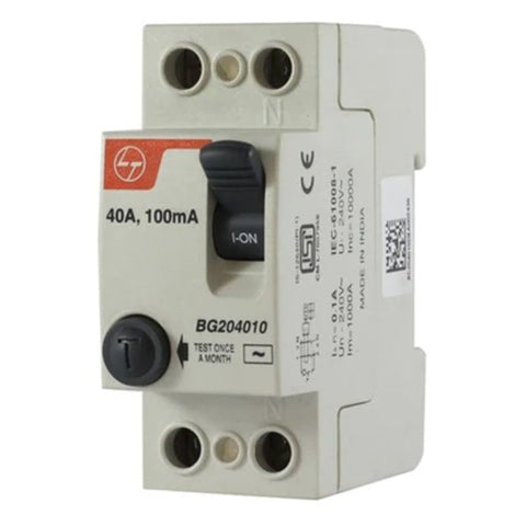 L&T Residual Current Circuit Breaker Double Pole 63A 2Modules