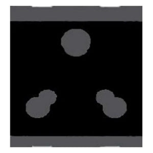 Norisys Cube Series 3 Pin Shuttered Socket 25A And 6A 2Module C5732 .17