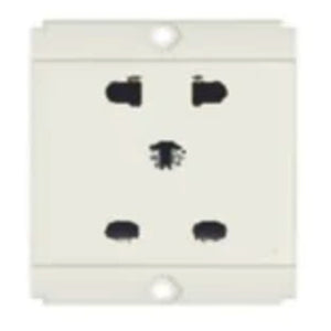 Norisys Square Series 3+2 Pin And 2 Pin Shuttered Socket 6A S7412 .01