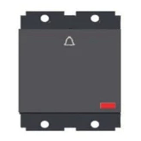 Norisys Square Series Palm Bell Switch With Indicator  6A 2Module S7341 .23
