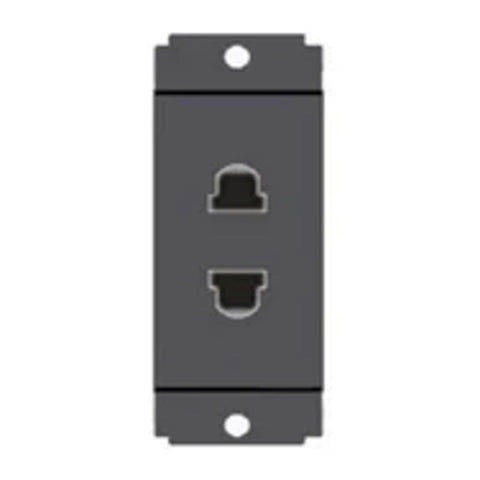 Norisys Square Series 2 Pin Socket (Roun & Flat) 6A S1010 .23