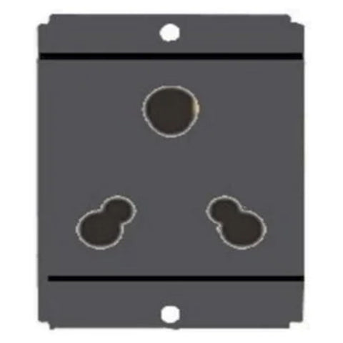Norisys Square Series 3 Pin Shuttered Socket 16A/6A S7332 .23