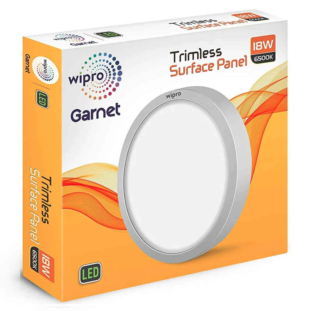 Wipro Garnet 18W Round Trimless Surface Panel 6500K D641865