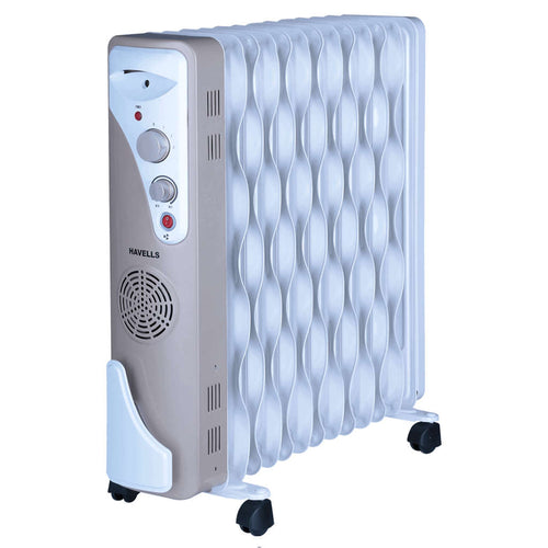 Havells OFR 13 Wave Fins with Fan Room Heater 2900W White GHROFAFC290