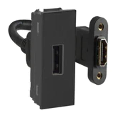 Havells Fabio Carbon USB Socket For Data Transmission AHFGGXB002