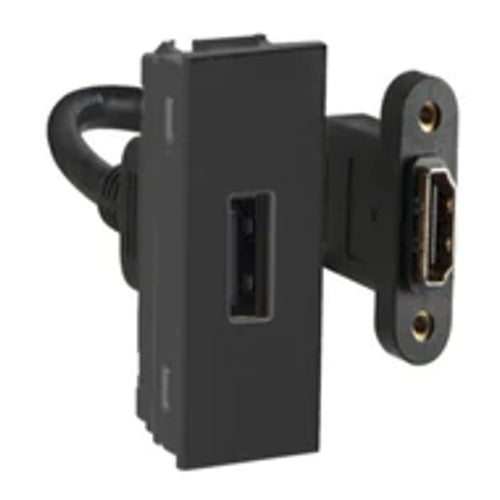 Havells Fabio Carbon HDMI Socket AHFKXXB061