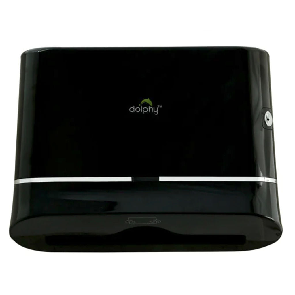 Dolphy Multifold Mini Hand Towel Paper Dispenser Black DPDR0002