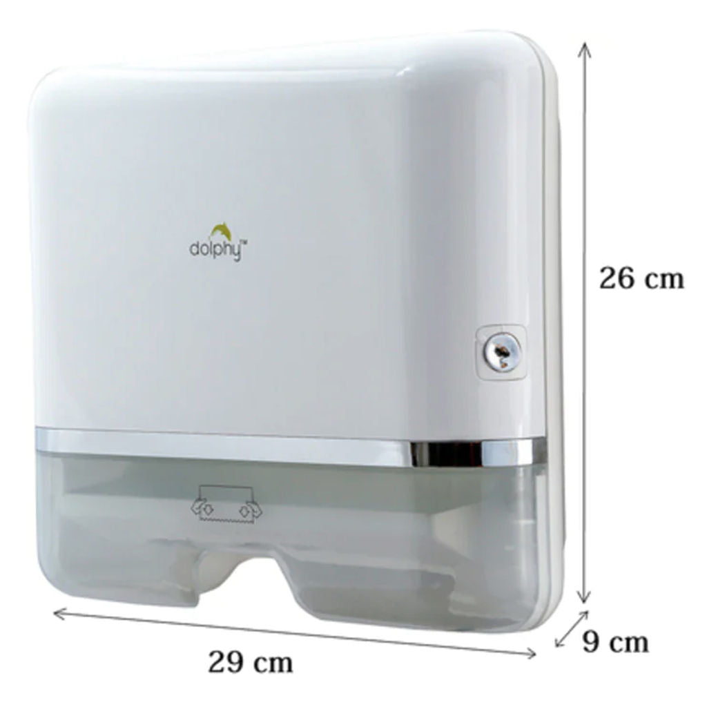 Dolphy Multifold Mini Hand Towel Paper Dispenser White DPDR0004