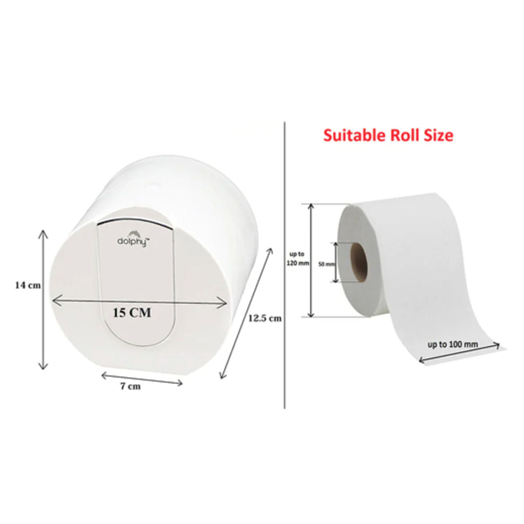 Dolphy ABS Plastic Wall Mounted Small Toilet Paper Dispenser DTPR0001