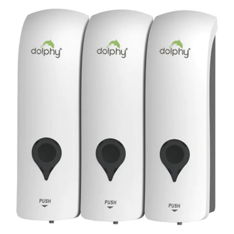 Dolphy ABS Soap Dispenser Set of 3  White DSDR0089