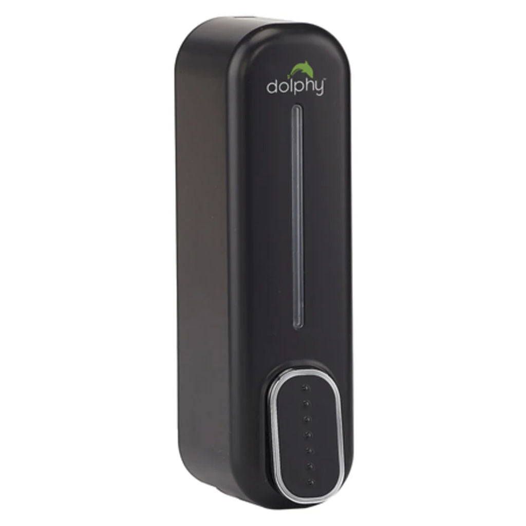 Dolphy ABS Liquid Soap Dispenser Black 350ml DSDR0019