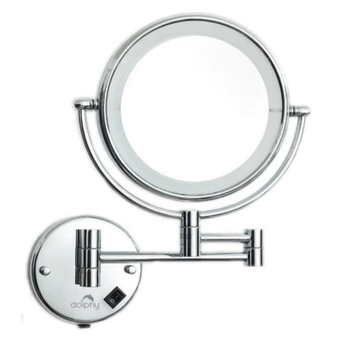 Dolphy Dual Side 5X and 1X Yellow LED Magnifying Mirror DMMR0036