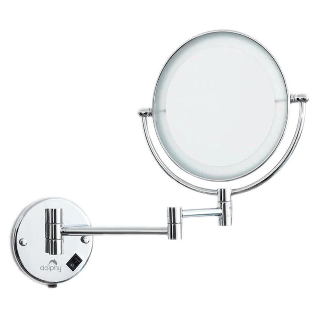 Dolphy Dual Side 5X and 1X Yellow LED Magnifying Mirror DMMR0036