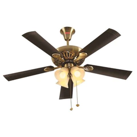 Usha Fontana Maple Ceiling Fan Antique Brass 1250mm