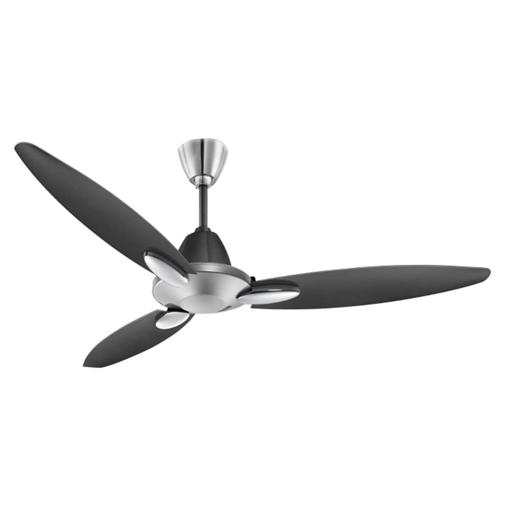 Usha Bloom Daffodil Ceiling Fan Sparkle Grey & Black 1250mm