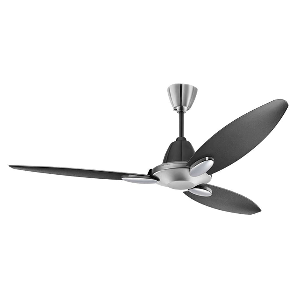 Usha Bloom Daffodil Ceiling Fan Sparkle Grey & Black 1250mm