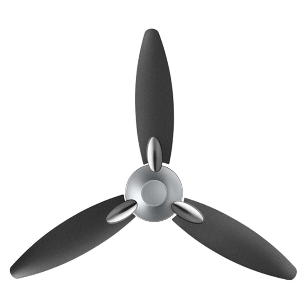 Usha Bloom Daffodil Ceiling Fan Sparkle Grey & Black 1250mm
