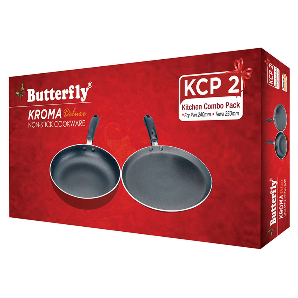 Butterfly Kroma Deluxe Non Stick Aluminium Kitchen Combo Pack KCP2