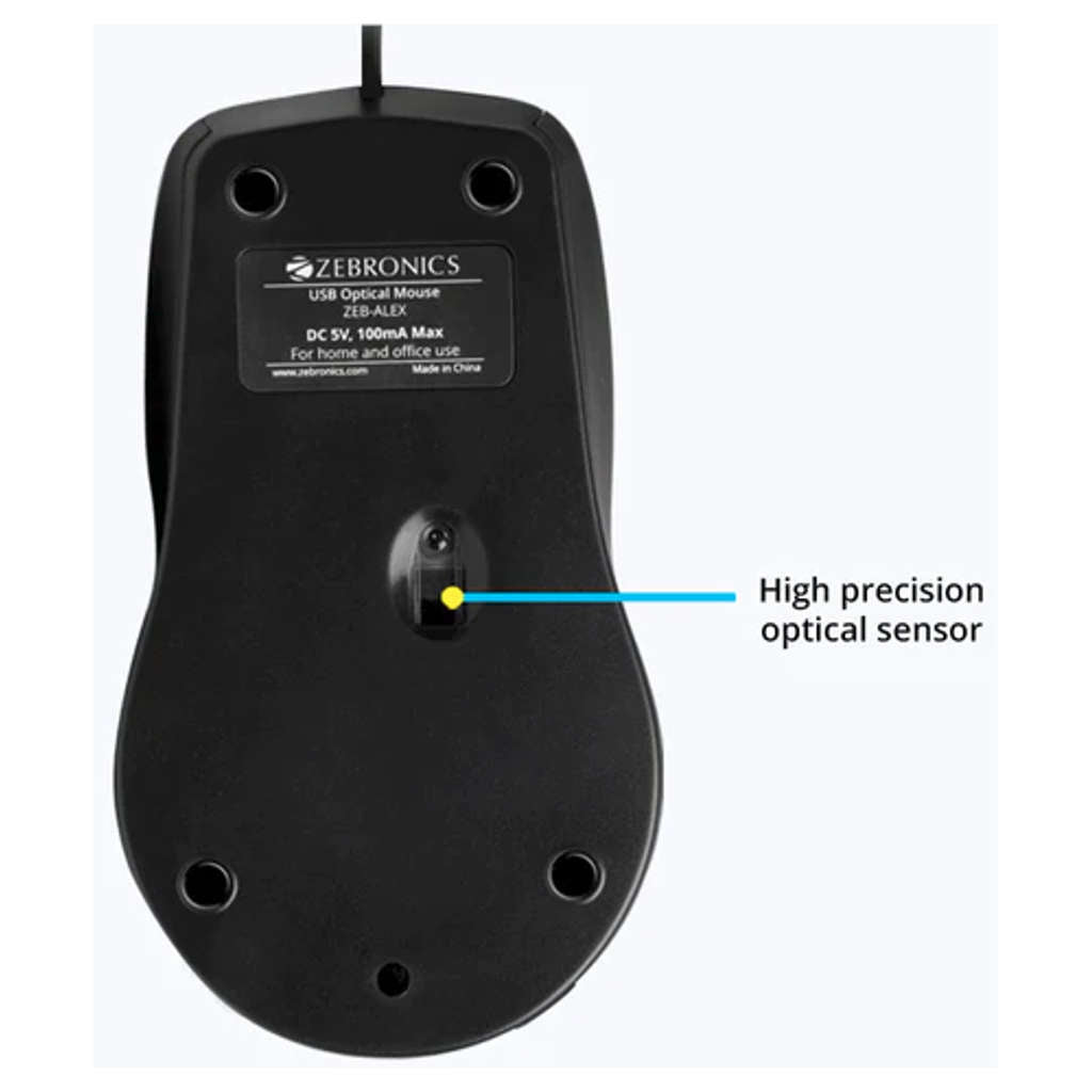 Zebronics Alex Wired Optical Mouse