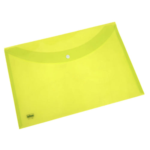 Solo Neon My Clear Bag With Button Closure Transparent Yellow F/C Size MC112N
