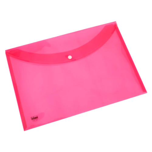 Solo Neon My Clear Bag With Button Closure Transparent Pink F/C Size MC112N