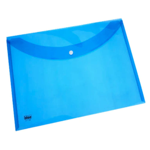 Solo Neon My Clear Bag With Button Closure Transparent Blue F/C Size MC112N