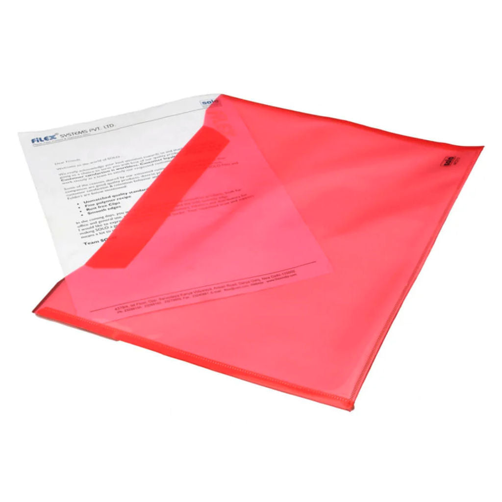 Solo My Clear Bag With Twin Pocket Double Color Transparent Pink F/C Size MC 212