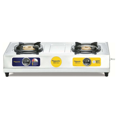 Butterfly Friendly Shakti Stainless Steel LPG Gas Stove 2Burner