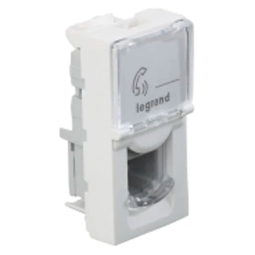 Legrand Arteor RJ11 Telephone Socket With Shutter 1M White 5734 26
