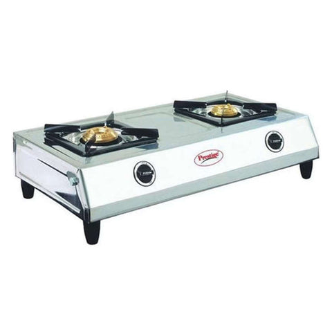 Prestige Agni Gas Stove Stainless Steel 2 Burners Silver