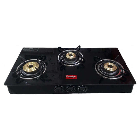 Prestige Marvel Plus GTM 03L Gas Stove 3 Burners Black
