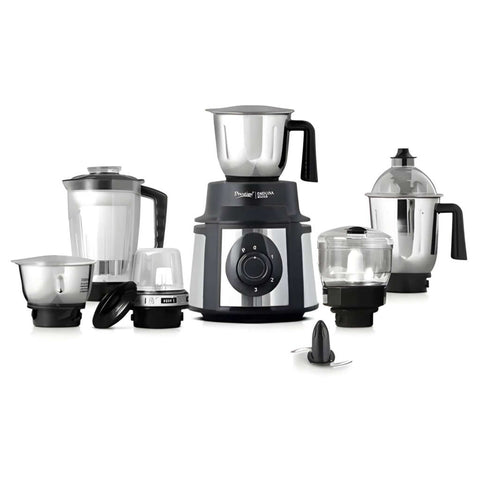 Prestige Endura Mixer Grinder 6 Jars 1000W Black & Silver
