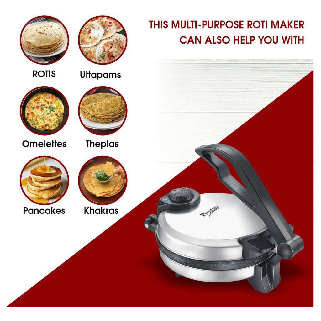 Prestige PRM 5.0 Roti Maker Silver & Black