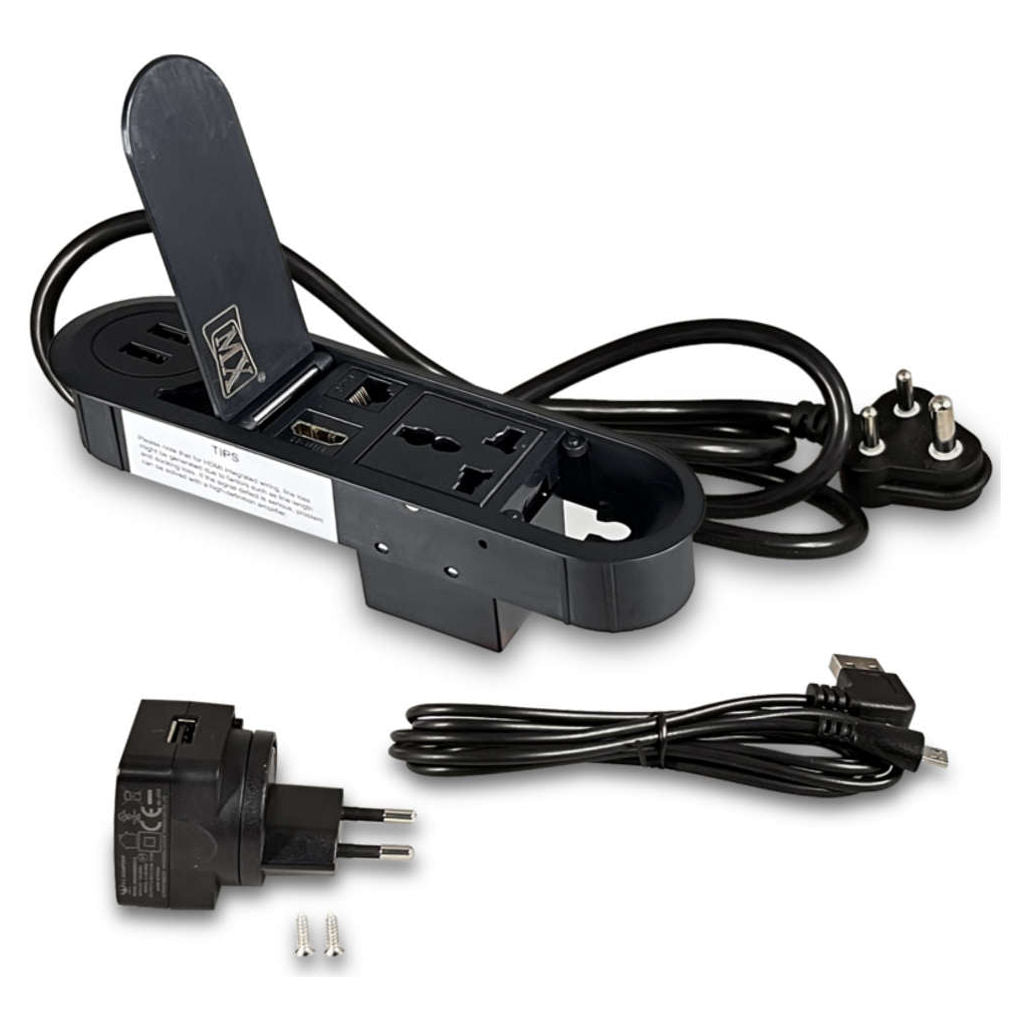 MX Desktop Concile Power Outlet 250V Single Phase Black 7014