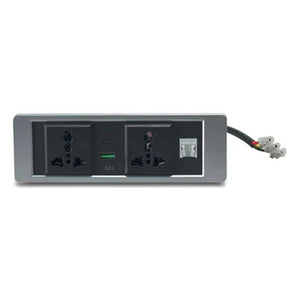 MX Pop Up Box Cable Cubby Extension Board Silver MX 7016