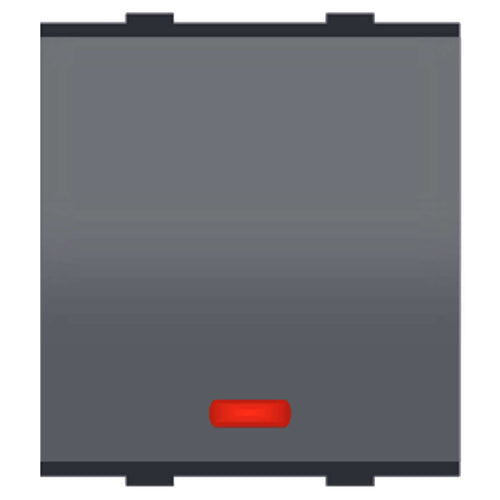 Veto Vyoma 16A 1 Way Switch With Indicator 2M Mat Grey VV-377 