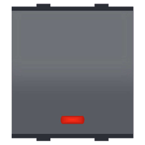 Veto Vyoma 16A 1 Way Switch With Indicator 2M Mat Grey VV-377 