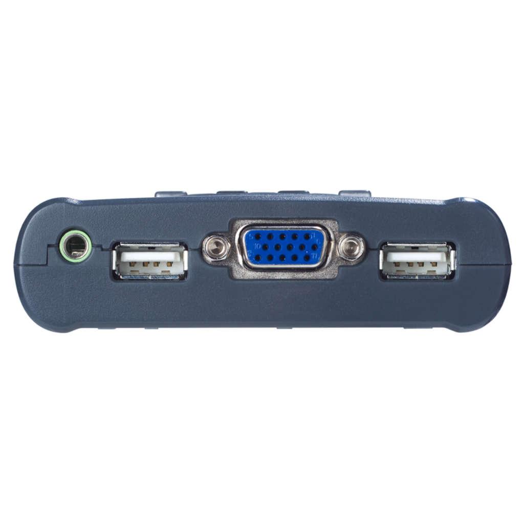 Aten 4 Port USB KVM Switch Built In VGA/Audio Cable (0.9m,1.2m) CS64US