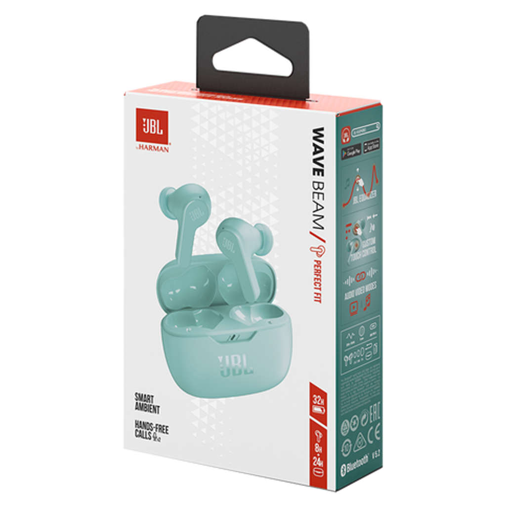 JBL Wave Beam In-Ear True Wireless Earbuds With Mic Mint JBLWBEAMMIT