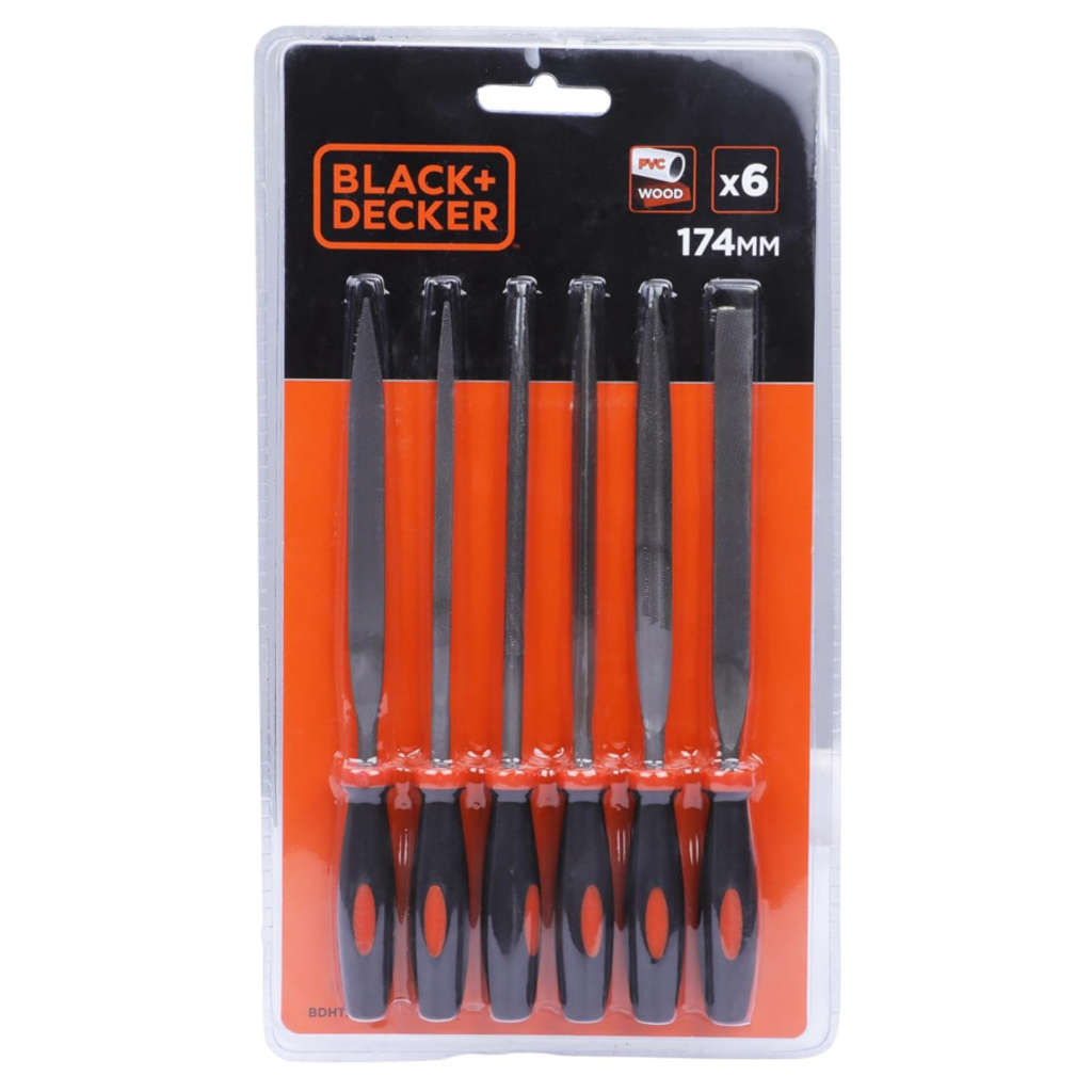 Black & Decker Needle File Set 6 Pieces BDHT22148